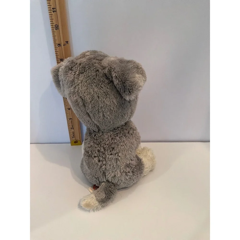 Ty Beanie Boos Whiskers‎ The Schnauzer Dog Plush Toy Large Eyes Sparkly Blue